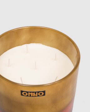 Onno Art Romy L candle with Cashmere Wood scent in a glass candle holder ON814CW