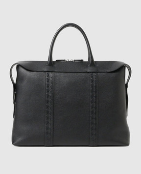 Serapian Black leather briefcase SRCMOMLL738642A001