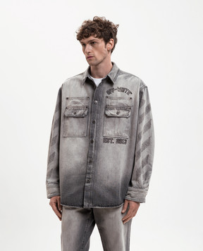 Off-White Gray denim shirt 44MYD05VS26D003