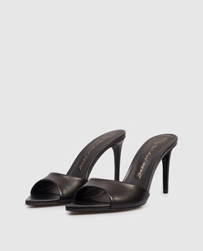 Babe Pay Pls Black leather mules 205804KO