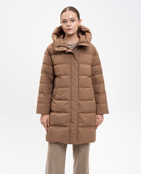 MooRER Brown down jacket MIRNA MIRNASTP