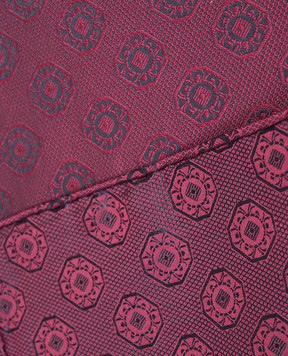 Brunello Cucinelli Burgundy patterned silk pachet scarf MX8740091