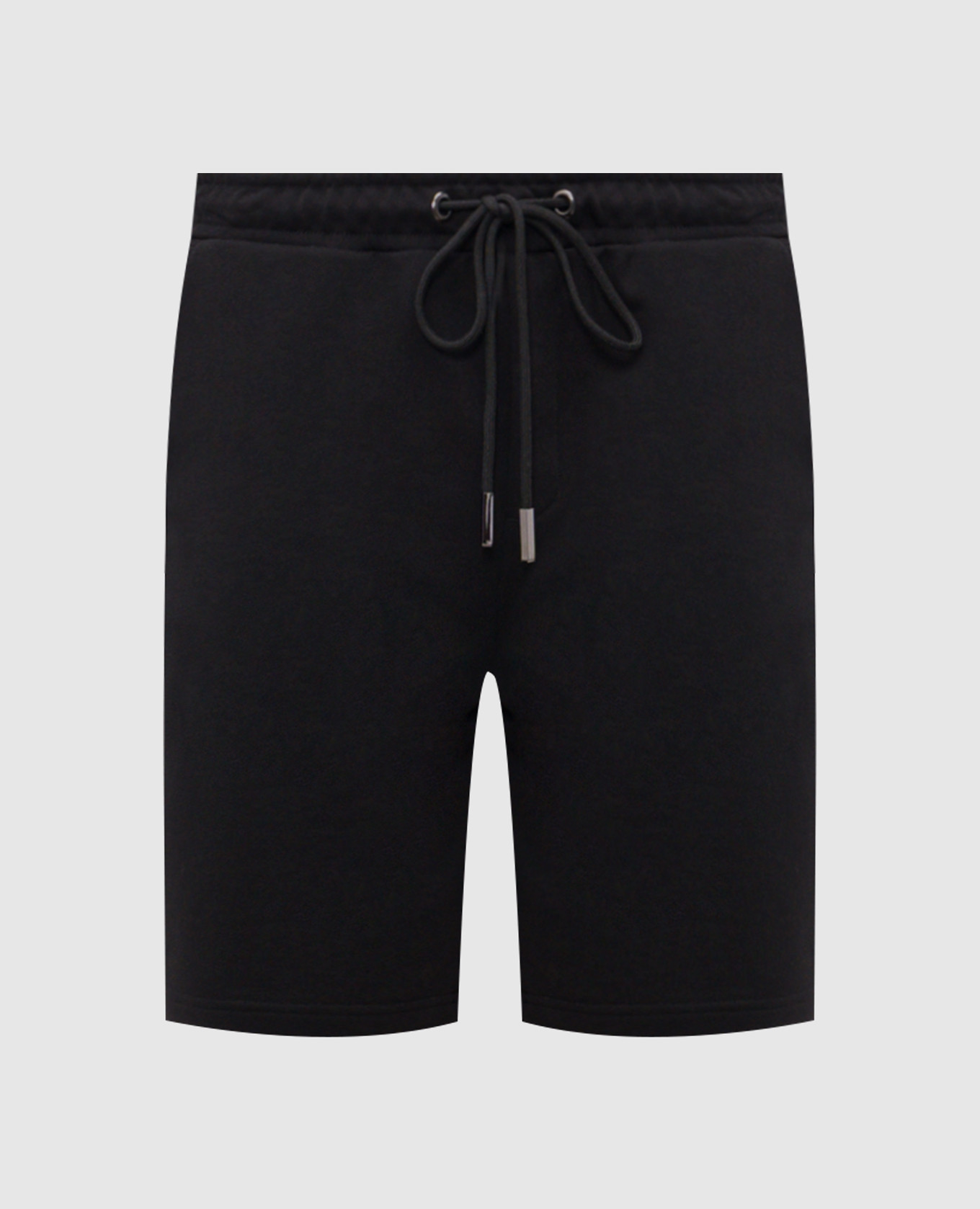 Black shorts with branded print