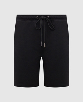 Iceberg Black shorts with branded print D020630A