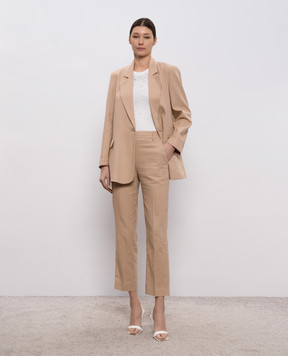 Twinset Beige linen pants 261TF2023