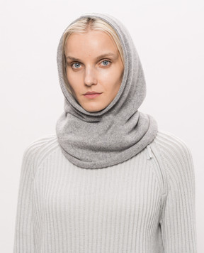 Allude Gray cashmere hood 26511225