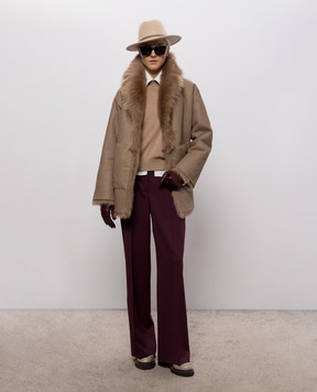 Babe Pay Pls Beige double-sided sheepskin coat 2421TOSKANA