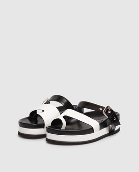Premiata Glossy leather flip-flops M7386