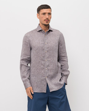 Brunello Cucinelli Brown linen shirt MM6840627