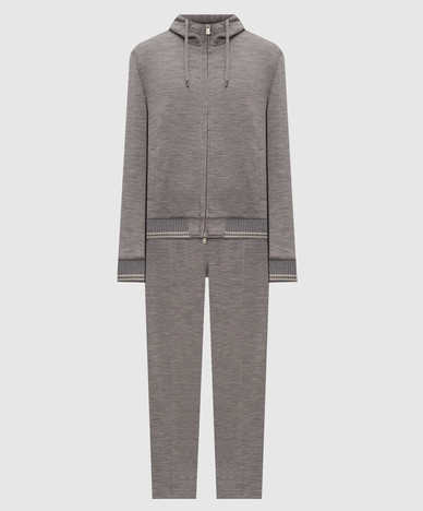 Gray wool tracksuit