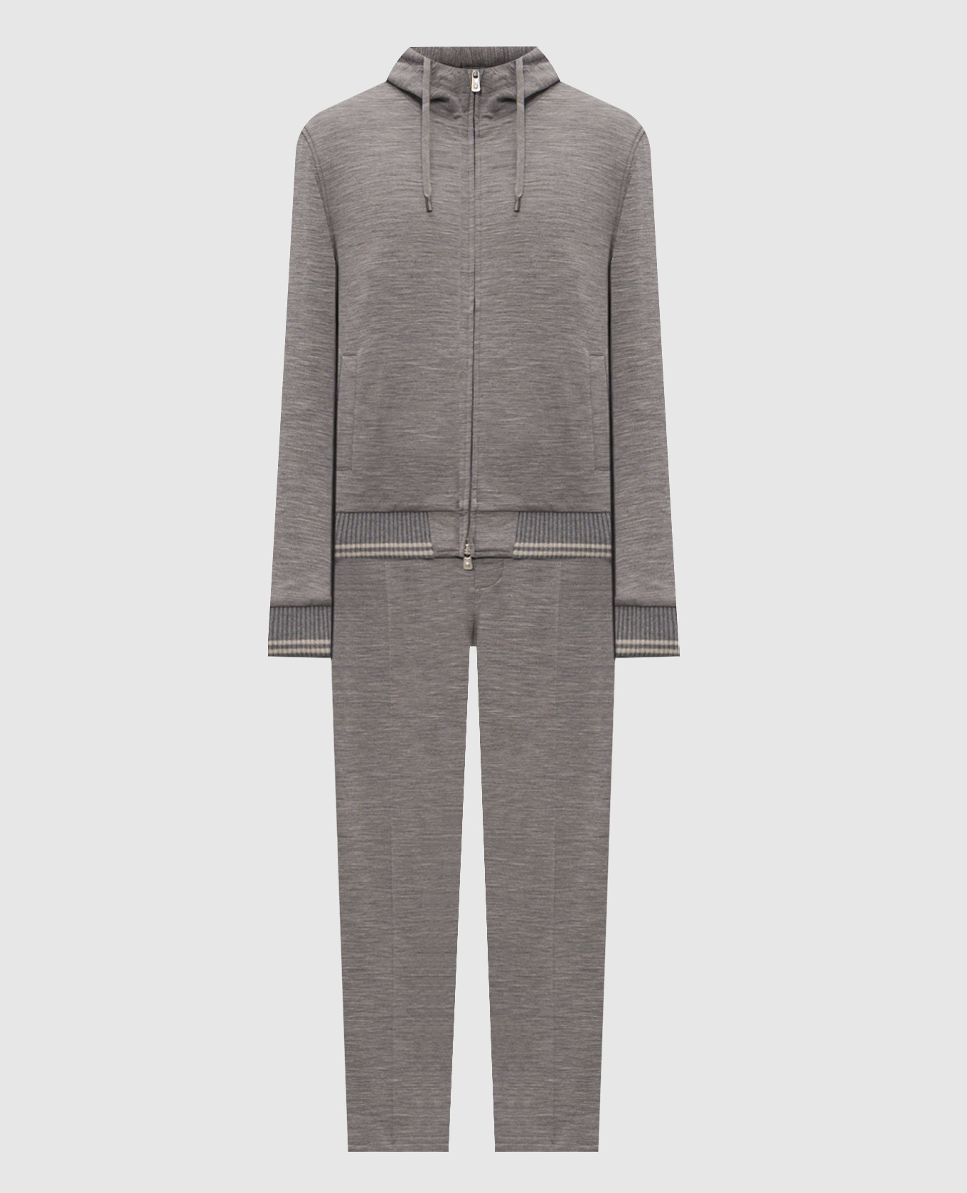 Gray wool tracksuit