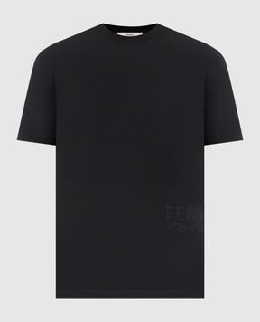 Fendi Blue T-shirt with print FY1370B19Q