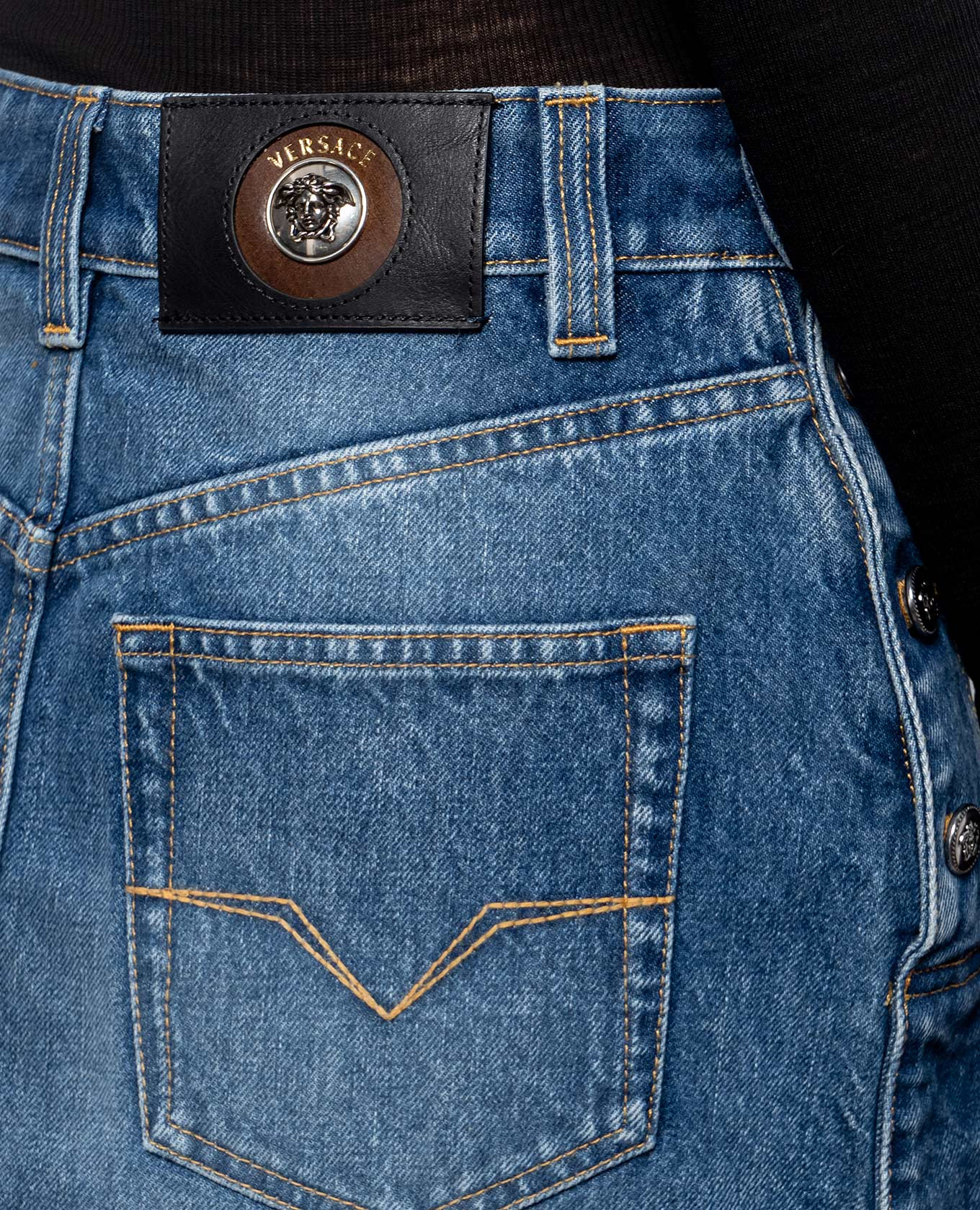 Blue denim skirt Versace 5