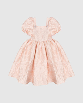 Dolce&Gabbana Children's pink dress with floral-embossed silk L54DP6HJMQ0810