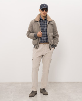 Brunello Cucinelli Blue checkered button-down shirt MY6554008