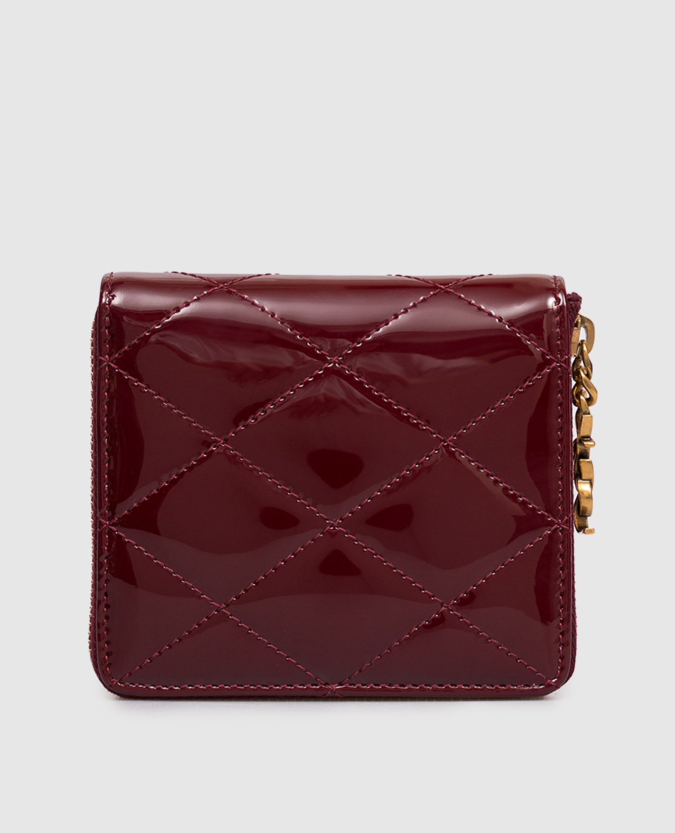 Burgundy patent leather wallet