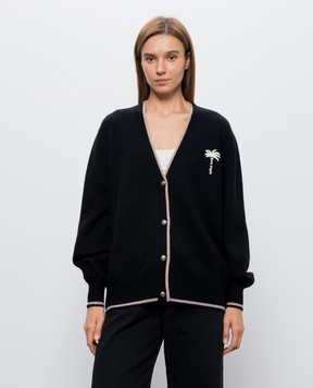 Palm Angels Black wool cardigan PAWHB003KN001