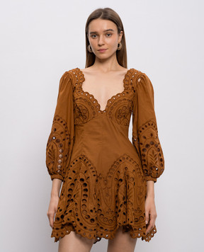 Charo Ruiz Brown mini dress Esmare 263605