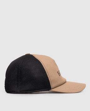 Balmain Children's brown cap with logo embroidery BY0P67G0197