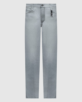 Ermanno Scervino Grey jeans with logo patch D497P301CBGFV