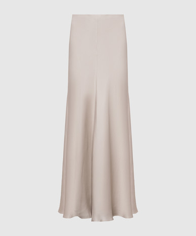 Ivory silk skirt