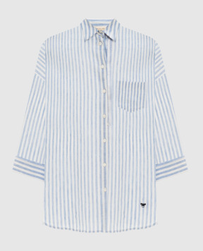 Max Mara Weekend Blue striped linen shirt PANETTO WKDPANETTO