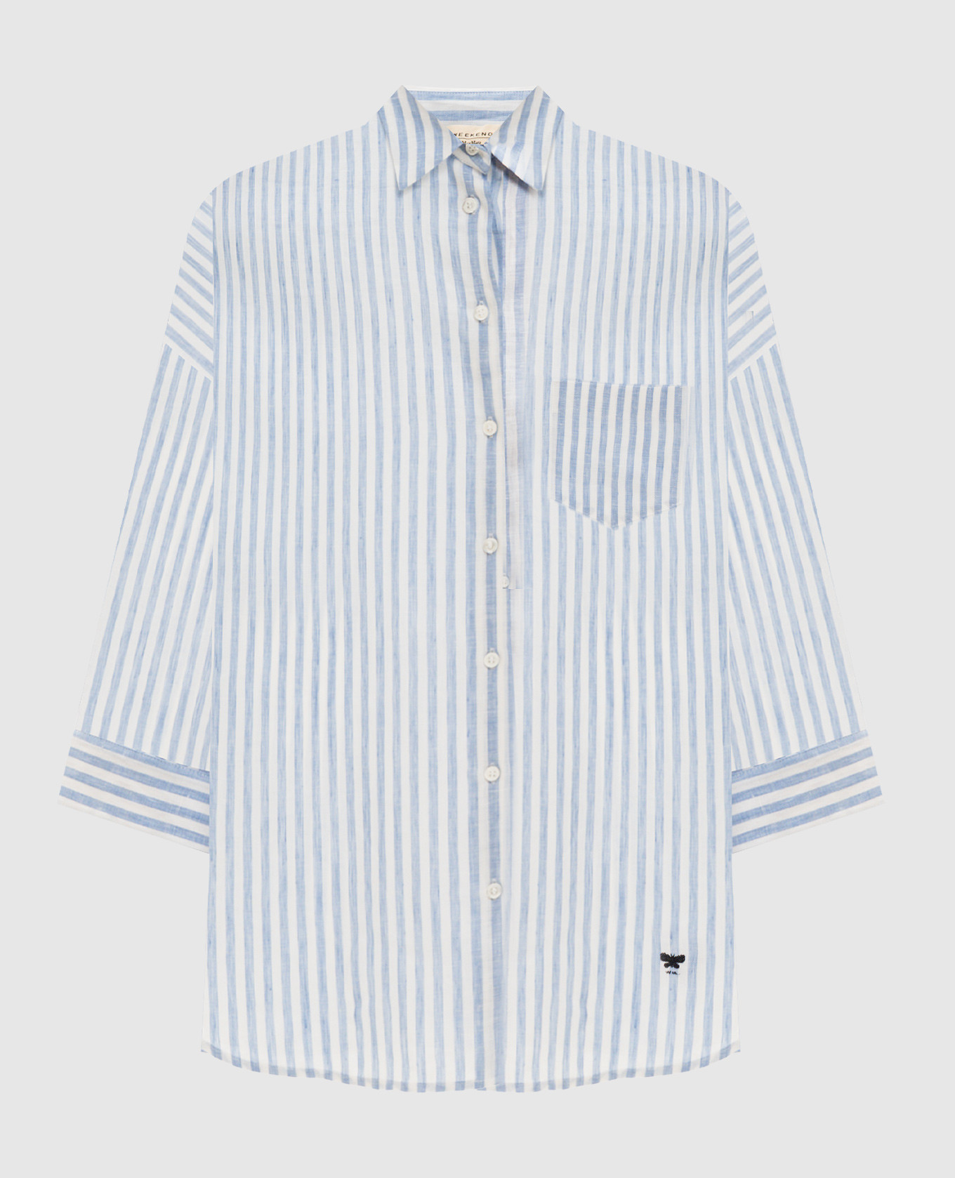 Blue striped linen shirt PANETTO