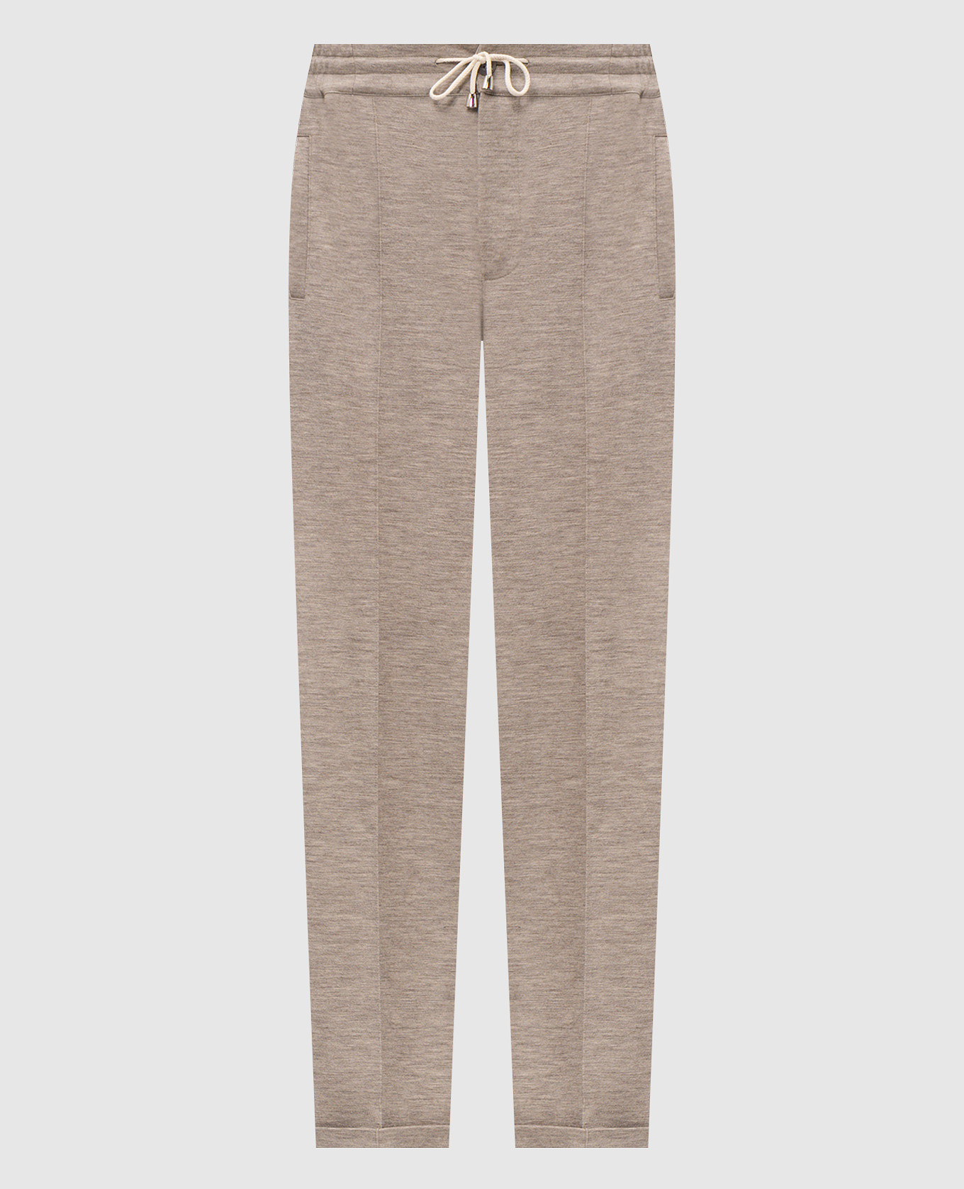 Beige wool pants