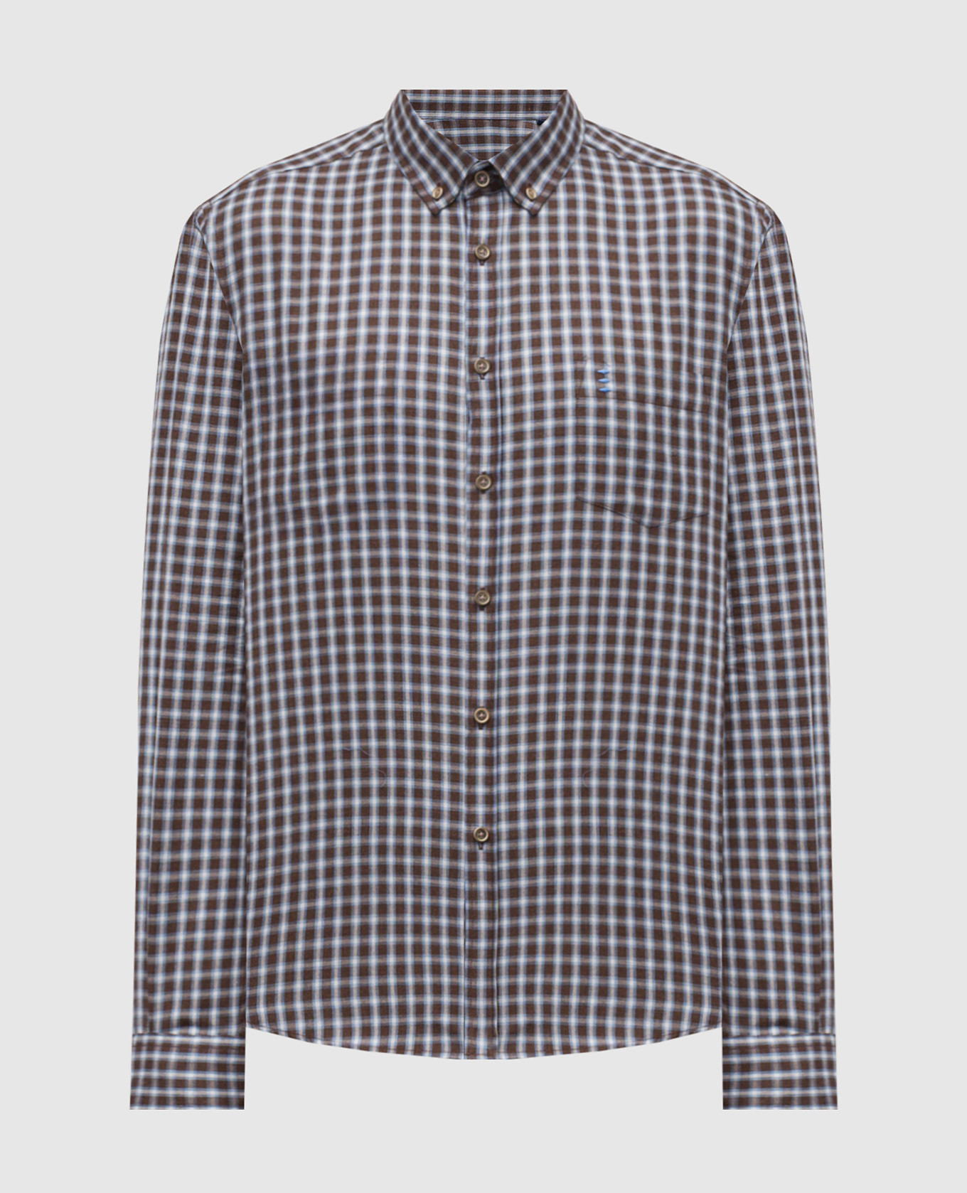 Brown checkered shirt Florentino