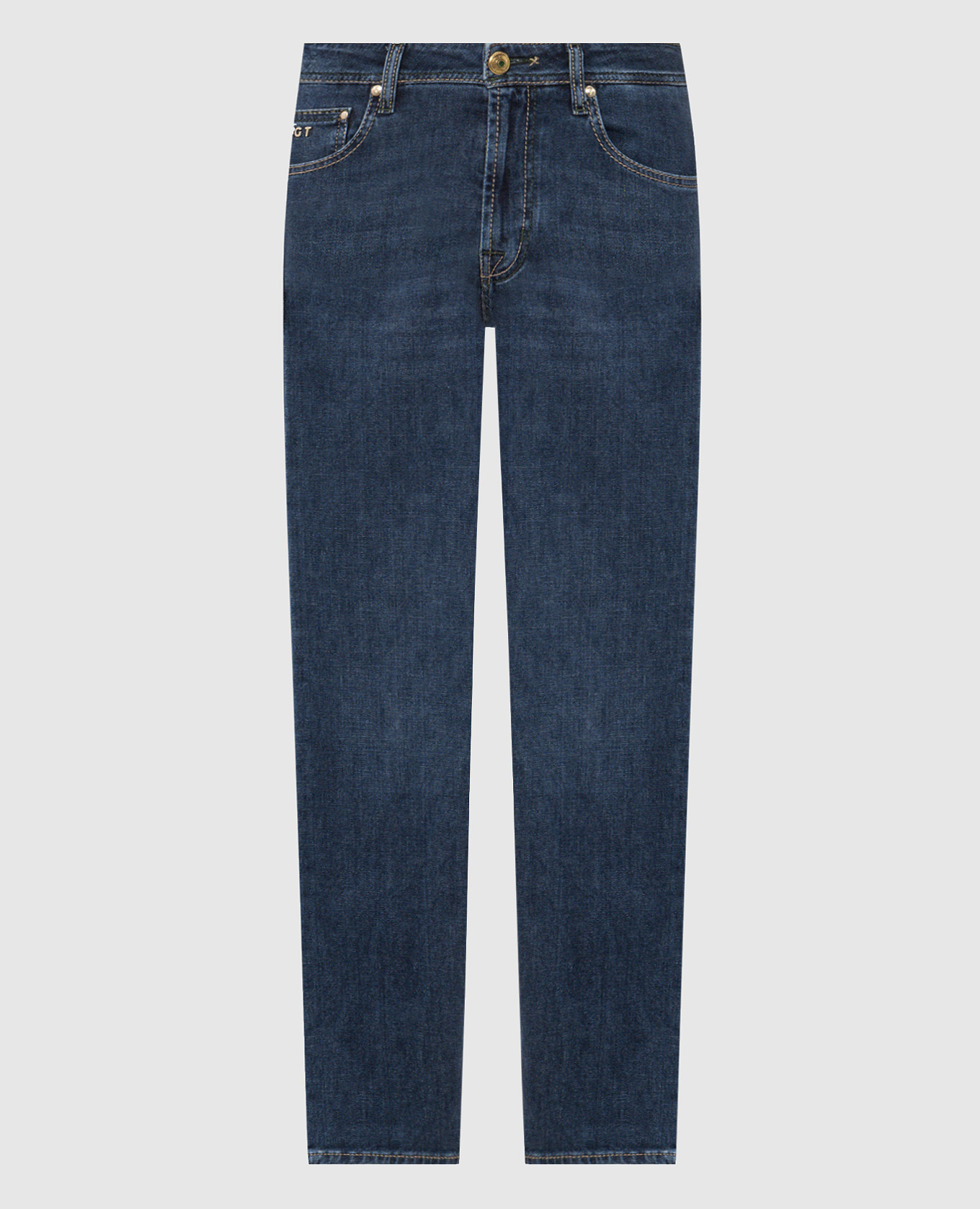 MICHELANGELO blue jeans with logo patch
