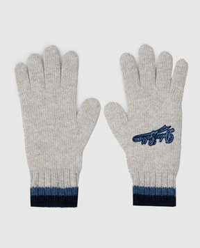 Dolce&Gabbana Children's gray wool gloves LBKAC7JDVH5