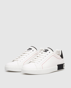 Dolce&Gabbana White leather Portofino sneakers CS2216AH526