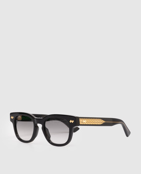 Bottega Veneta Black Intrecciato Panthos sunglasses 861359V2Q30