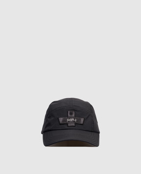 Juun.j Black cap with logo patch JC638BP015