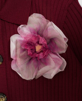 Dolce&Gabbana Children's burgundy wool cardigan L5KWNLJDVIX812+