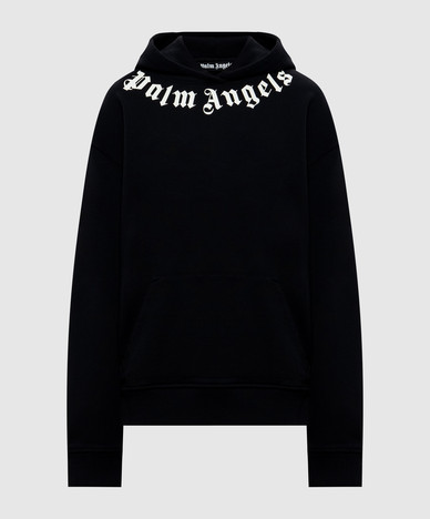 Black hoodie with a print of the inscription