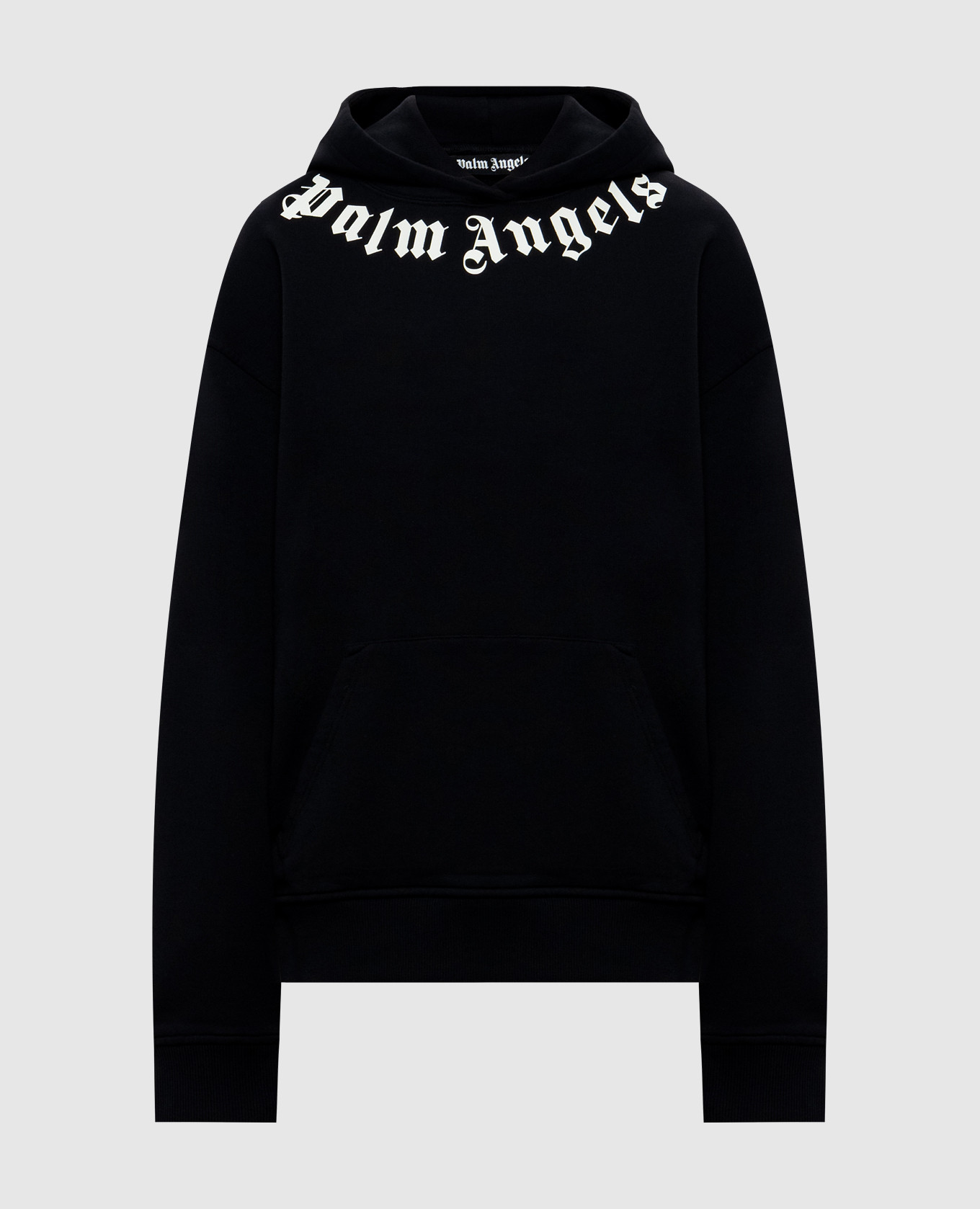 Black hoodie with a print of the inscription