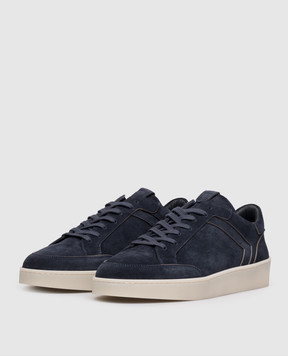 Canali Blue suede sneakers RB01348491227