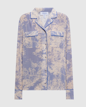 Off-White City Nature Habutai Pajama-Style Shirt 2FB00557T