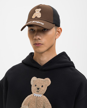 Palm Angels Brown cap with Bear patch PMLB068S26FAB004I