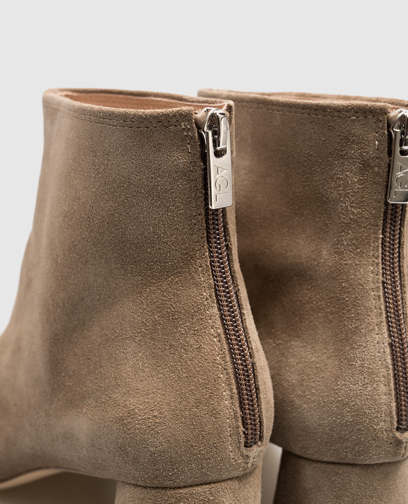 Beige suede ankle boots OLGA AGL 5