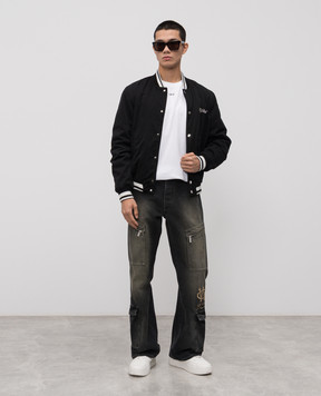 Off-White Black bomber jacket with logo 44MEH05FC9F001