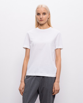 Brunello Cucinelli White T-shirt with chain MPT81BI100