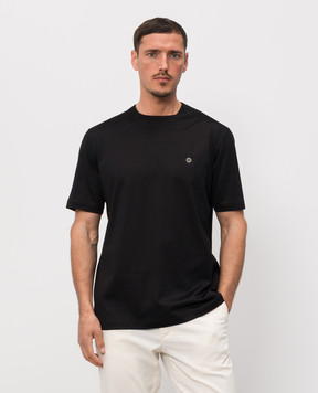 Castangia dal 1850 Black T-shirt with monogram TSDM18F25