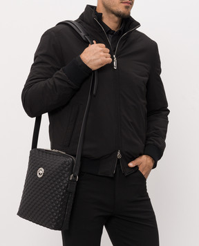 Stefano Ricci Black leather bag with brand embossing ND156GTPMR1MR