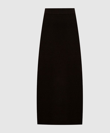 Brown cashmere skirt