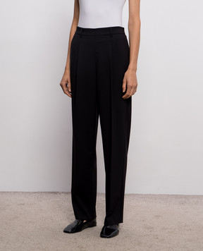 Twinset Black pants with textured logo 262TF2014