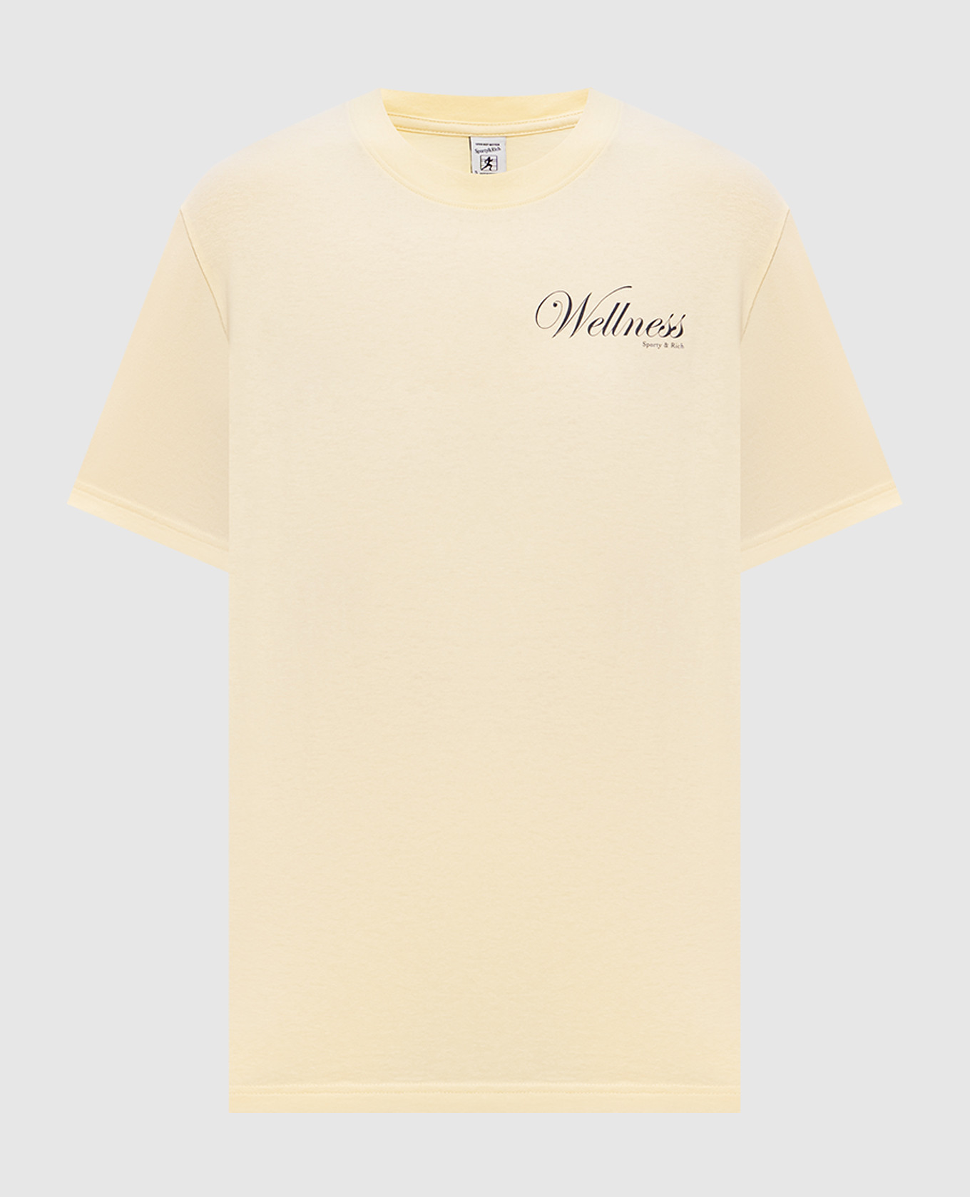 T-shirt jaune Avenue avec imprimé contrasté