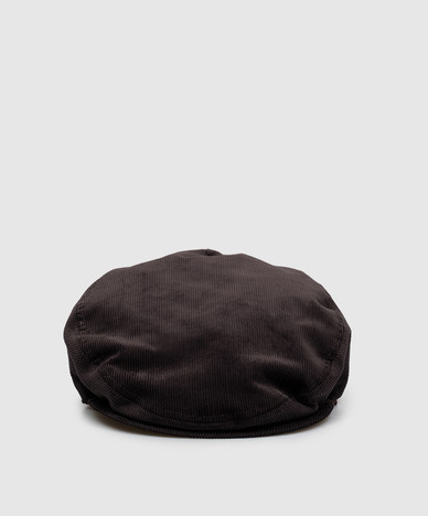 Dark brown corduroy cap