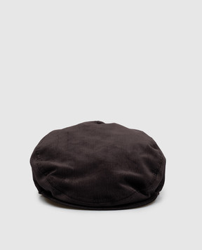 Dolce&Gabbana Dark brown corduroy cap GH587AFUVET